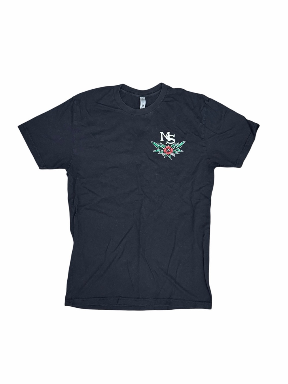 Mainstay Tattoo Austin Texas Heart Butterfly Graphic Tee Medium Black Unisex - Picture 4 of 7